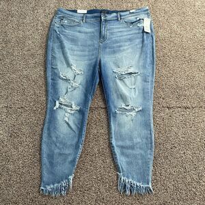 Judy Blue Light Blue Distressed Skinny Jeans